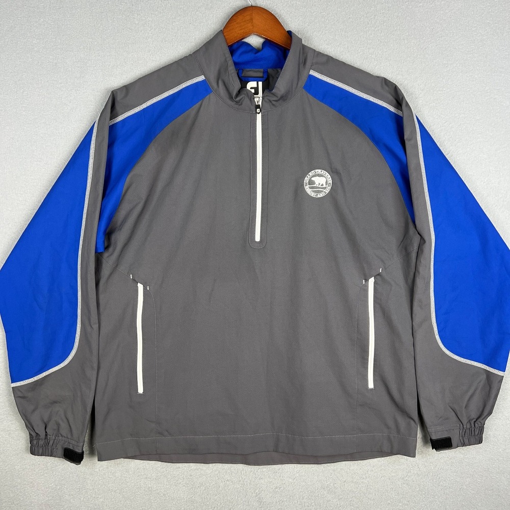 FootJoy 1/2 Zip Windshirt Mens L Grand Traverse Resort The Bear Windbreaker